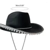 Berets 50JB Bride Cowboy Hat Disco Cowgirl Bachelorette Party Bridal