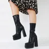 Stivali Big Size 43 Brand Design Fashion Piattaforma di alta qualità Tacchi altissimi Donna Modern Lady Sock Boots Scarpe eleganti Z0605
