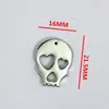 Breloques WZNB 6 pièces squelette en acier inoxydable pour la fabrication de bijoux Halloween boucles d'oreilles pendentifs colliers fournitures faites à la main accessoires