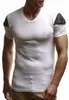 Camisetas para hombre, camiseta informal deportiva de manga corta de verano a la moda para hombre, camiseta de ejercicio de culturismo muscular para hombre, camiseta de talla grande