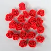 装飾的な花500pcs PEフォーム人工バラの花3.5cm DIYブーケリースバレンタインデーギフト