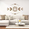 Mystisk sol- och månvägg dekaler Magic Celestial Moon fas dekal för sovrum vardagsrummet hem väggmålning vinyl klistermärke dekoration