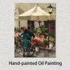 Bloemenmarkt Straat Brent Heighton Schilderij Hedendaagse Canvas Kunst Handgeschilderde Olie Kunstwerk Home Decor