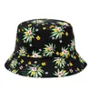 Wide Brim Hats 2022 Cotton Plant Printed Double Sided Clothing Bucket Fashion Joker Outdoor Travel Sun Hat for Men and Women 159 G230603
