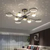 Kroonluchters leidden Noordse luxe sterrenprojectie kroonluchter verlichting voor woonkamer slaapkamer appartement creatieve woning decoratieve lampen