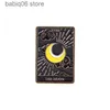 Pins Broches Tarot broche zwarte schedel broche maan zon broche pin trui kraag pin metalen badge T230605