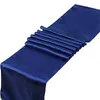 Table Runner 10Pcs/Set Satin Table Runner 30cm x 275cm For Wedding Party Event Banquet Home Table Decoration Supply Table Cover Accessories 230605