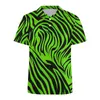 Herren Polos Line Green Zebra Lässige T-Shirts Streifendruck Poloshirts Kragen Retro Hemd Tag Männliche Grafikkleidung Große Größe 4XL 5XL