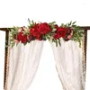 Fleurs décoratives arc de mariage Rose fleur coureur guirlande pour Table pièce maîtresse porte décoration murale signe de bienvenue fête florale