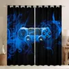 Cortina de jogo de impressão digital 3D gamepad gamer cortinas de janela para quarto sala de estar cortinas de tamanho personalizado para crianças