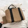 Bolsos y monederos de paja de playa de verano, bolso de mano tejido, bolsos de hombro bohemios para mujer, compras de viaje 230424