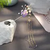 Hair Clips FORSEVEN Retro Flower Pearls Long Tassel Sticks Hairpins Headpieces Chinese Hanfu Dress Jewelry For Women Girls