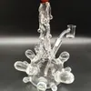 Master Piece Heady Glass Bong Glass Funzionale Spruzzi d'acqua Bong 10MM Giunto femmina Perc Narghilè Tubo Terp Slurper Bubbler Oil Rig