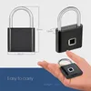 50st SMART FINGERPRINT PALLLOCK KEYLESS THUMBPRINT BIOMETRIC USB LADDA Säkerhetsskåp Bagagdörrväska Anti-stöldlås