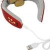 Elektrisches Hals-Nackenmassagegerät, tragbares Tiefengewebe-Massagegerät, intelligentes U-förmiges Massagegerät, Rot, L230523
