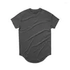 T-shirts pour hommes marque mode maille chemise à manches courtes hommes solide Slim Fit Fitness T-shirt été col rond décontracté séchage rapide Hip Hop T-shirt