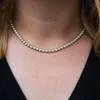 Kettingen Diverse Vormige Geometrische Bezel Set Ronde Hart Rechthoek Zirconia CZ Tennis Ketting Choker Ketting Voor Vrouwen 16 inches