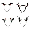 Party Supplies Antlers Headband Hair Hoop Devil Wing Christmas Deer Horn Sequin