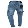 Heren designer nieuwe stretch zwarte herenbroek slim fit herenjeans persoonlijkheid trendy pantsffun