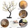 Tafellampen 36/48 LED Decor Decor Desk Lamp Artificial Tree USB Sfeer voor vakantie Bruiloftsfeest Decoratie Slaapkamer Bedside