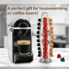 Narzędzia Nespresso Capsule Rack 360 Rotatable Coffee Capsule Tower Stand Nespresso Capsule Surage POD HOUDER DO 40CUPS