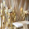 Incluindo luz led)Novo design de luz led Centros de mesa de casamento Acrílico Candelabro Centros de mesa Cristal Castiçal imake974