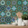 Adesivi murali 10 pezzi Mandala Pattern Matte Tile Floor Sticker Transfers Covers Resistente all'usura Carta da parati in vinile Cucina Bagno Decorazioni per la tavola 230603