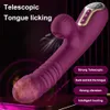 Sex-Massagegerät, Sexspielzeug, stoßender, schiebender Vibrator für Frauen, Klitoris, G-Punkt-Stimulator, Zungenlecken, automatische teleskopische weibliche Masturbation, B6