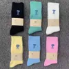 Mens Socks Classic Hafted Love Paris Style Cotton Men Mężczyzn Kobiet Kateboard Stockings