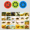 LED Light Sticks 1set Cute Cartoon Picture Dinosaur Animal Space Night Po for Projection Flashlight Bedtime Learning Fun Toys 230605