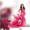 Maternity Dresses Maxi Gown Pregnancy Dress P Ography Props For O Shoot Sexy Off Shoder Woman Clothes 178 Drop Delivery Baby Kids Su Dha5Q