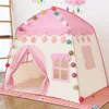 Toy Tents Portable Childrens Tent Cute Wigwam Folding Kids Tipi Baby Play House Large Girls Princess Castle Child Room Decor 230605