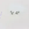 Stud Earrings ZFSILVER Sterling 925 Silver Fashion Zircon Butterfly Screw Ball Earring For Women Charm Girl Jewelry Accessories Gifts