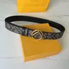 Cuir de mode avec boîte nouvelle ceinture de loisirs italienne boucle de lettre de luxe pour hommes et femmes d'affaires