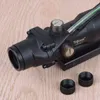 Trijicon ACOG 4X32 Fiber Gözler Optik Taktik Gözler Tüfek Kapsamı Chevron AR15 HK416 için Avcı Avı- Chevron Green