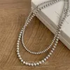 Choker French Vintage Grey Markened Imitation Pearls Halsband för kvinnor Personlighet Elegant Young Girls Party Jewelry N637