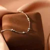 Anklets Boho Justerbar boxkedja Rund pärla ankel för kvinnor flickor strandsandaler ankelarmband SL641