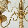 Ljusstakar 5 Arm kristallmetall Candelabra Table Centerpieces Decoration Gold Sliver For Wedding Holiday Event Party Dinner