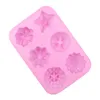 Moldes de cozimento, design de flores, molde de silicone para doces de chocolate, para pudim, geléia, cubos de gelo, muffins, ferramentas, mini moldes de sabão