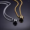 Chaînes Femmes Hommes Football Collier Avec Chaîne De Noël En Acier Inoxydable Cadeau Bijoux De Sport 60cm Football Charme Anniversaire De Mode Pendentif