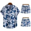 Survêtements pour hommes 2 pièces été plage florale Hai'an chemise vêtements de mode pour hommes shorts ensemble 2022 respirant frais et léger P230605