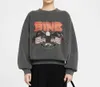 24ss ab bing nouveau designer coton sweat-shirt lâche vintage imprimement wash broderie de sports de sport Pullove666