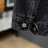 Männer Jacken 2023 Herbst und Winter Hohe Qualität Baumwolle Denim Jacke Männer Casual Einfarbig Revers Jeans Herren