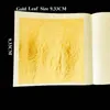 Estampado de 50 hojas 9.33x9.33cm genuino 24k comestible de oro Decoración de alimentos de la hoja Máscara de oro para cosmetología
