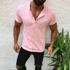 T-shirt da uomo Summer Fashion Slim scollo a V manica corta Muscle Tee T-shirt Casual Fit Top Causale Uomo Pullover Solid T-shirt Top Abbigliamento