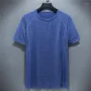 T-shirts pour hommes, plus la taille 90-180KG Hommes T-shirts solides Été O-Neck Casual T-shirt à manches courtes en vrac Fashion Street Tees Bleu Gris Rouge Tops