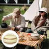 Dinnerware Sets Useful Plate Set Plastic Portable Camping Dinner Eating Soup Bowl Dish Tableware Stackable Kit Household Supplies