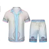 Casablanca herr strand designers spårdräkter sommardräkter mode t shirt havssidesdag skjortor shorts set man lyxiga set outfits s-3xl