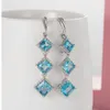 Charm Fashion Tassel Earrings Stamp Plata Square Cut Earrings for Women Jewelry R230605