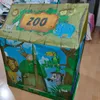 Игрушечные палатки зеленые животные палатка детского игрового дома Toys 230605